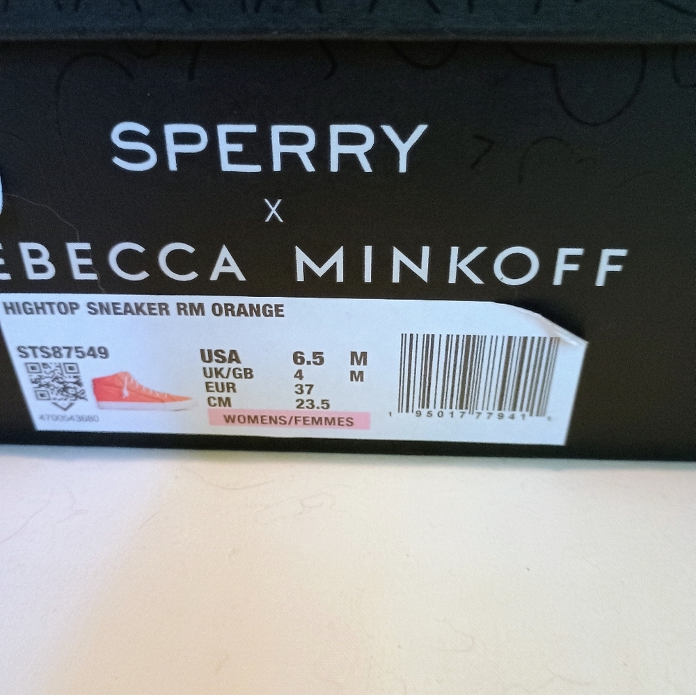 Sperry x Rebecca Minkoff Canvas High Top Sneakers 6.5 NIB Zip Detail Streetwear - Picture 8 of 16